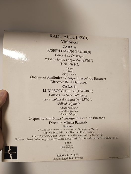Disc vinil muzica clasică Radu Aldulescu
