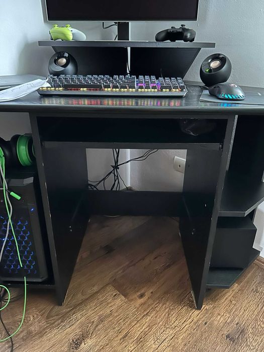 Birou de colț, negru