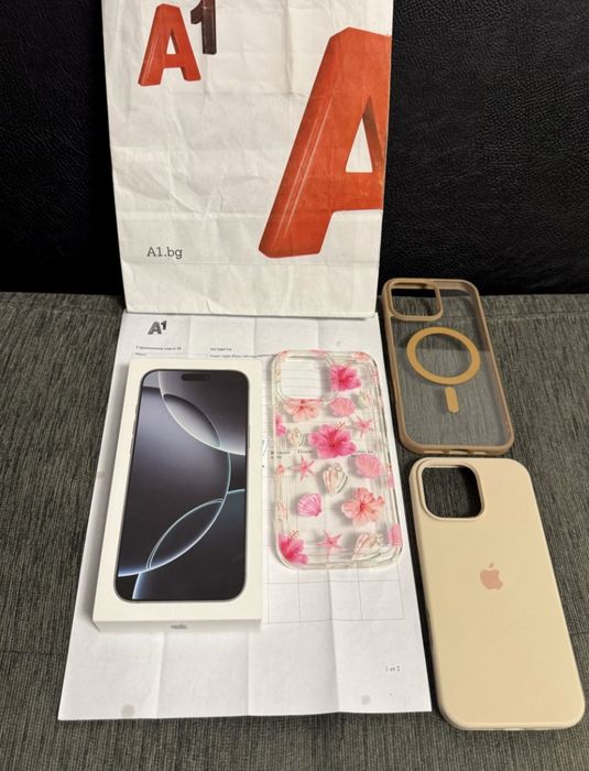 КАТО НОВ 256GB iPhone 16 Pro Max A1 Гаранция 2027г. White | Бял