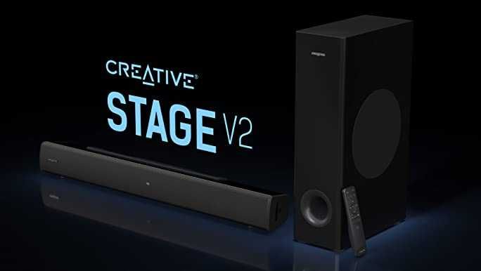 Creative Stage V2 2.1 Soundbar and Subwoofer 160W,Аудио продукти,12м.г