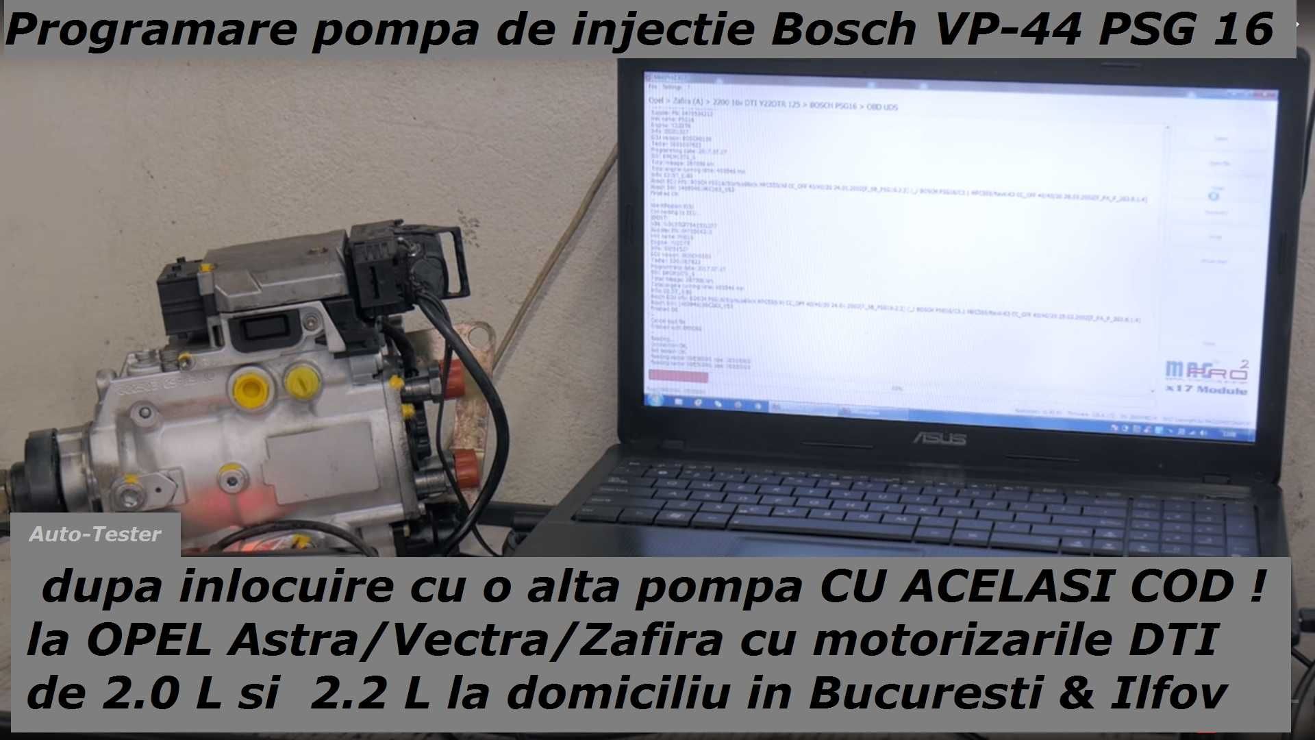 Codare pompe injectie Opel Astra Vectra Zafira programare cheie chei