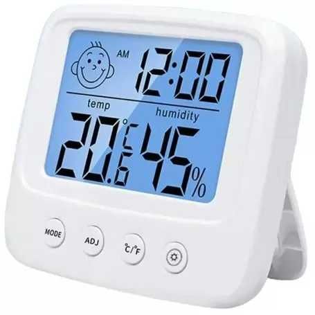 Termometru, higrometru, ceas alarma, afisaj LCD
