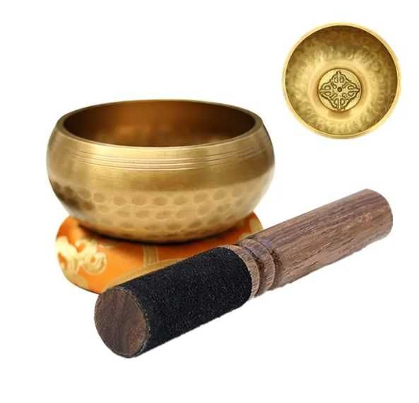 Set bol cantator tibetan singing bowl handmade 8.5 9 bronz yoga