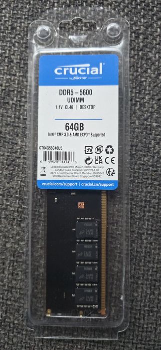 Memorie Ram Crucial CT64G56C46U5 64 GB DDR5-5600 MHz CL 46
Plata cu