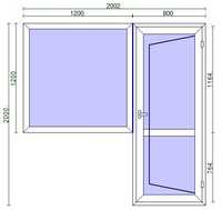 Usa termopan balcon +geam noi de la 1200lei