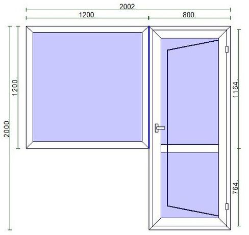 Usa termopan balcon +geam noi de la 1100 lei