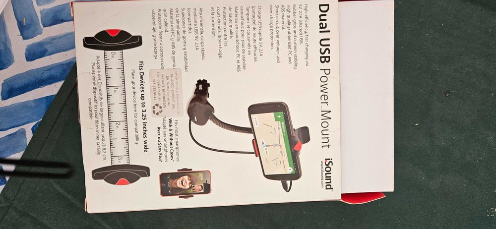 Suport Telefon Auto, Dual USB