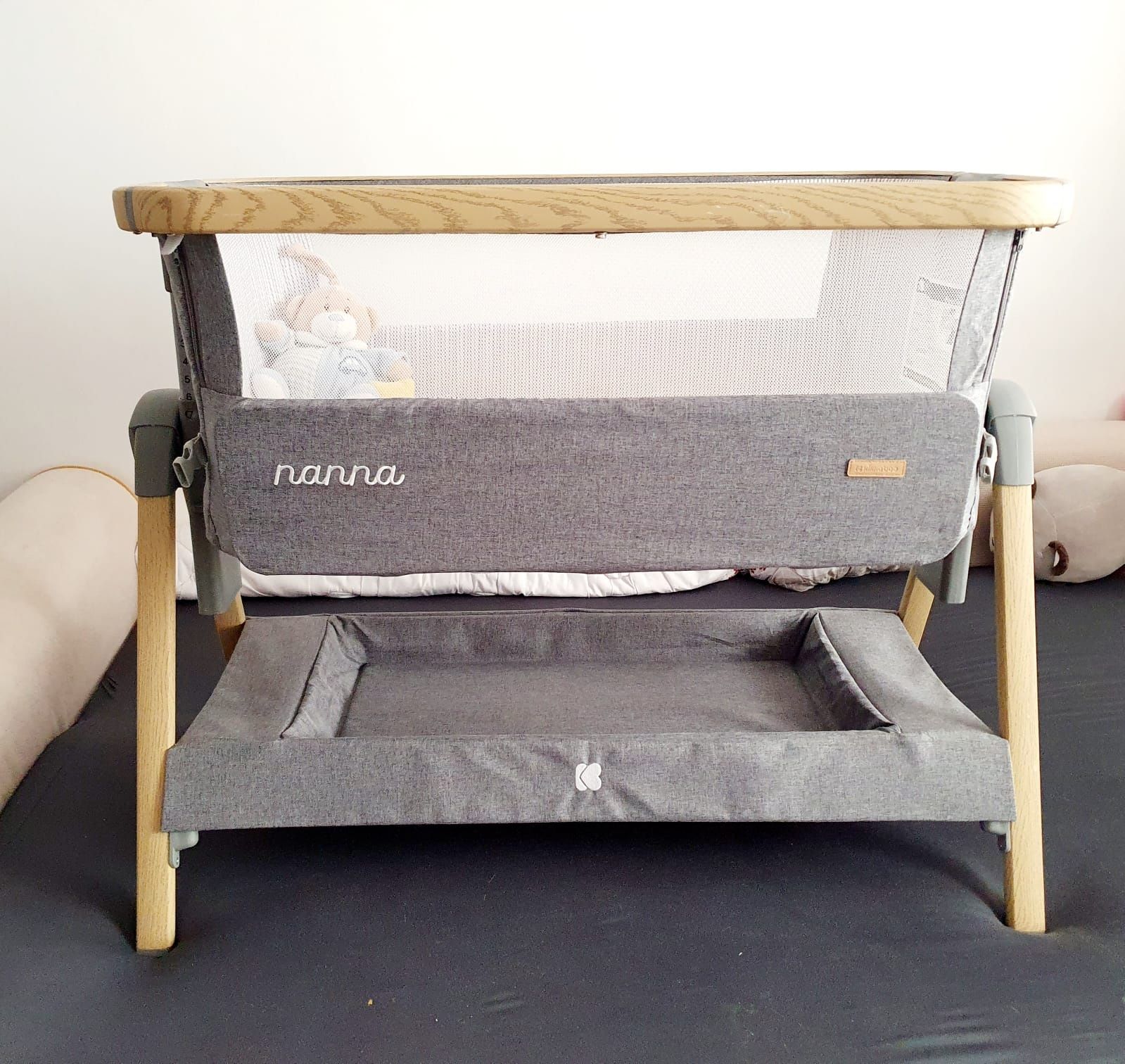 Patut Co-Sleeper KikkaBoo Nanna Dark Grey