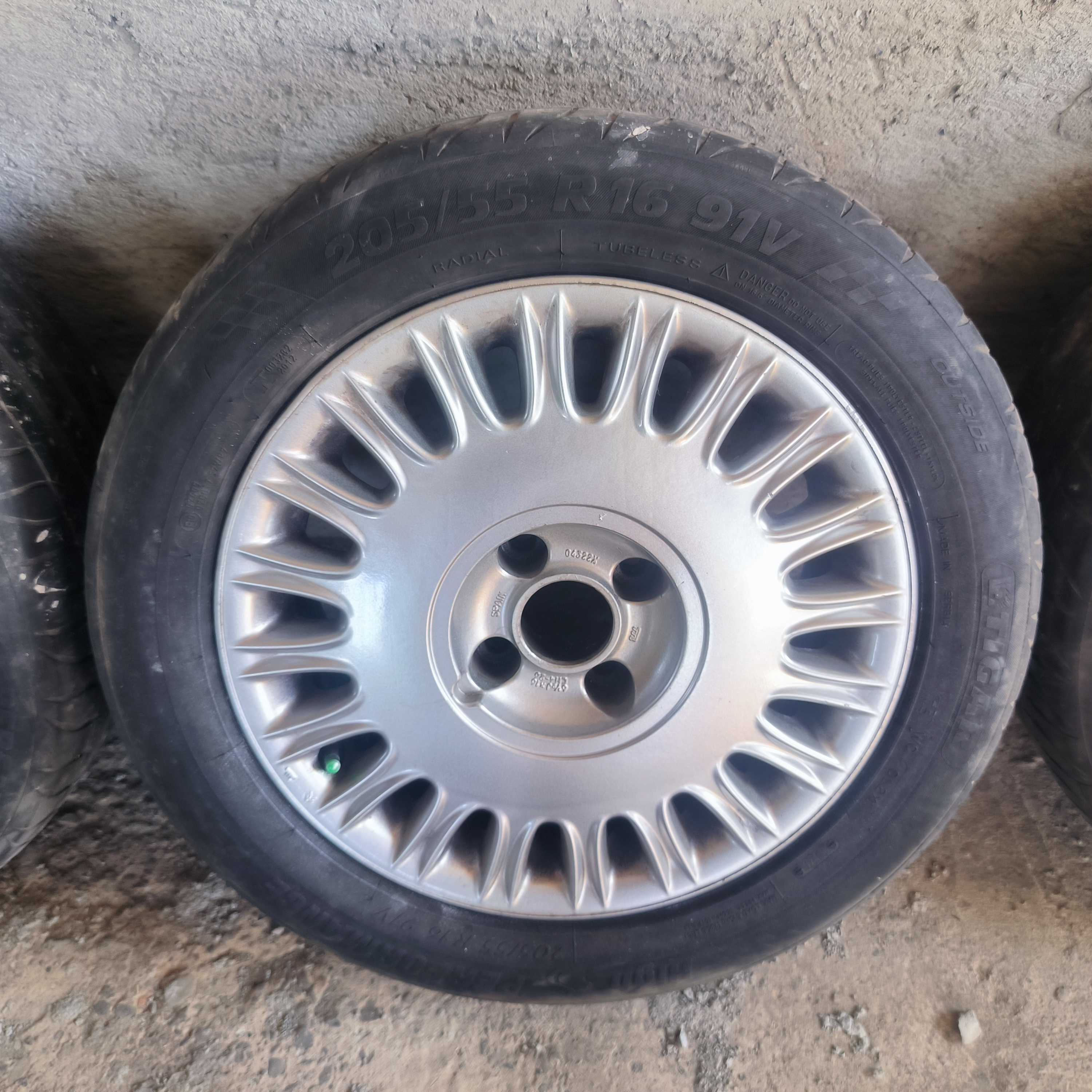 Jante aliaj aluminiu R16 Citroen Peugeot 4x108 cauciucuri 205.55.16