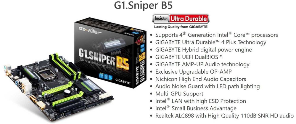 Дъно Дънна платка GIGABYTE G1.Sniper B5 DDR3 до 32GB RAM