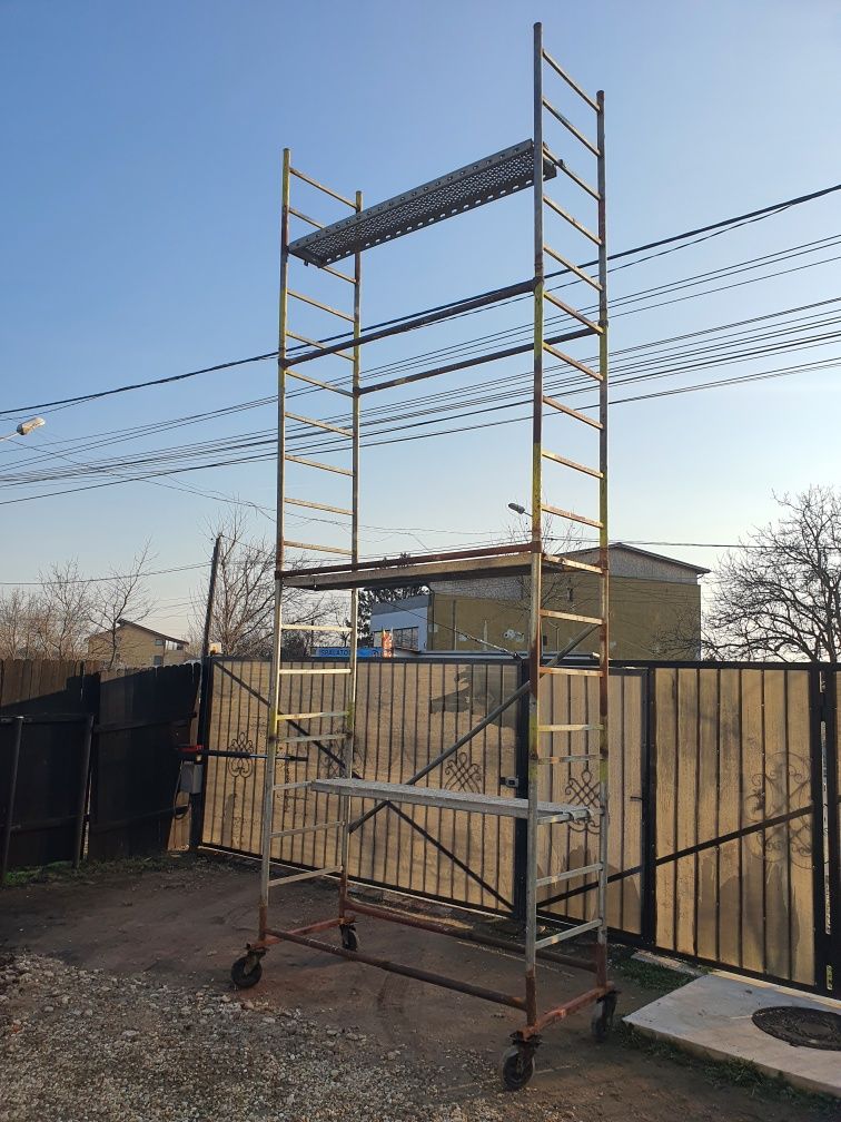 Schela metalica italiana 10lei/mp schela mobila cu roti scule construc