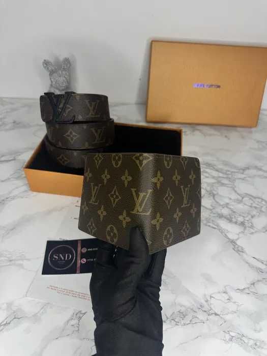 Vand Curea Louis Vuitton + Portofel Asortat