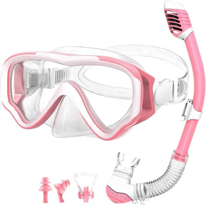 Set snorkeling copii NLMWTI, masca panoramica 180°, anti-aburire