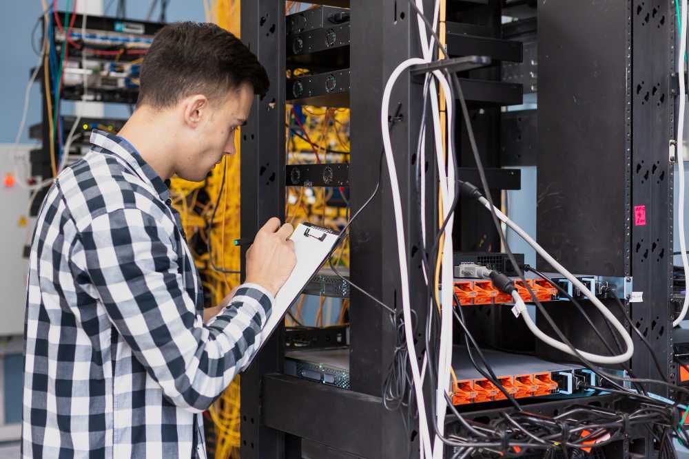 Instalare rețelele de internet si montare rack-uri
