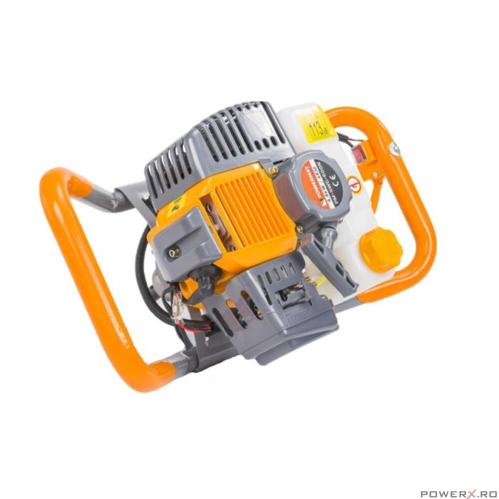 Motoburghiu pamant 6 CP 3 burghie + prelungitor, freza foreza pamant,