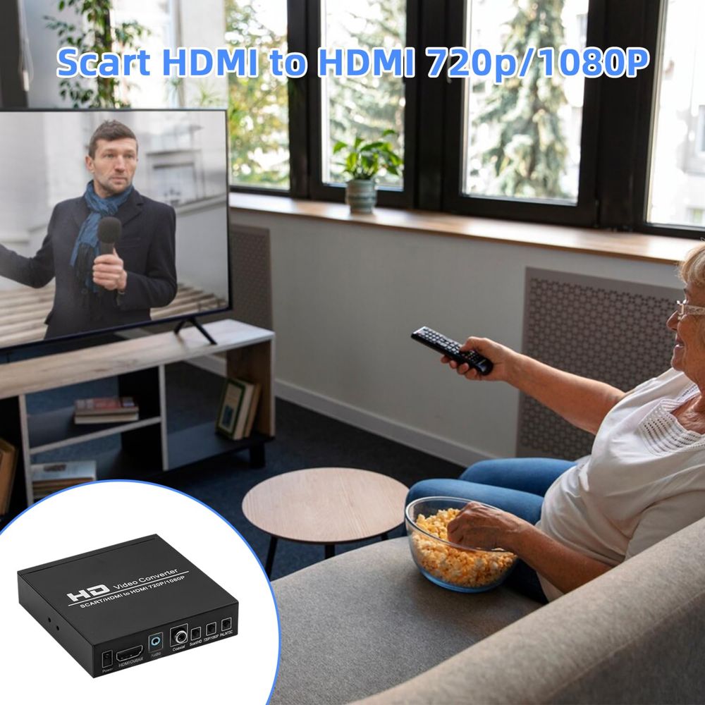 SCART/HDMI към HDMI 720/1080p видео конвертор/PS/Wii/XBOX/DVD/HD