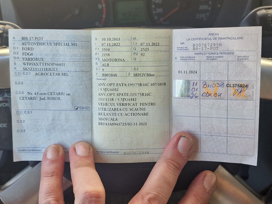 Ford Tranzit 8+1 2013 Euro5 A/C model lung