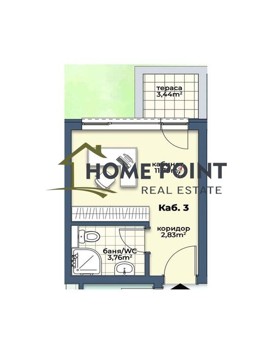 Продава се Едностаен апартамент в Варна, Аспарухово - 29 кв.м за 1535 €/кв.м - Снимка #2