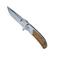 Briceag Hunter 21.5 cm, maner insertii lemn, clema prindere centura