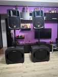 Vand boxe active Montarbo, doi sateliti si doi basi .+mixer 2x400 wati