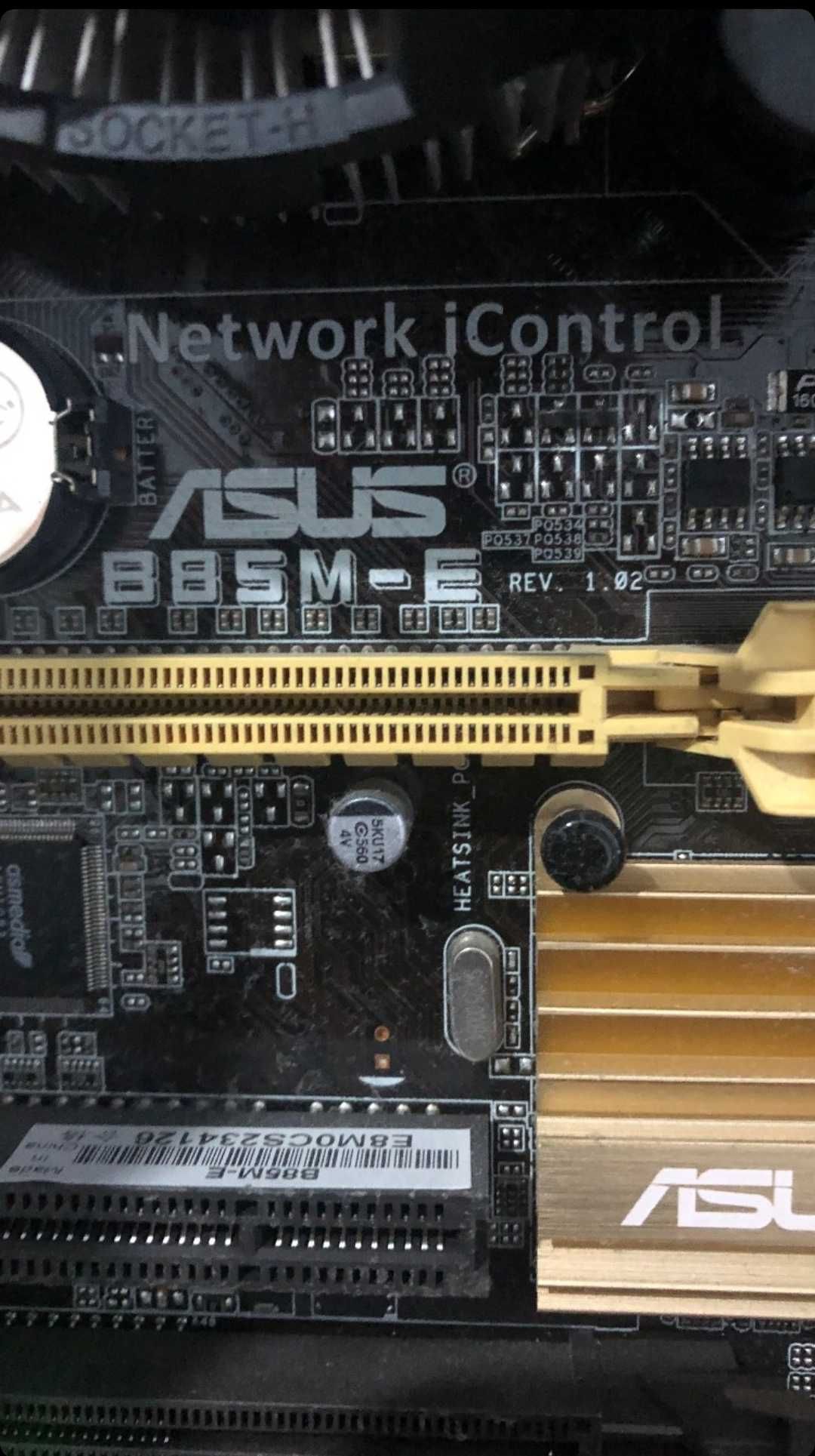 Дъно процесор и рам asus b85m-e и i5 4440+16ram