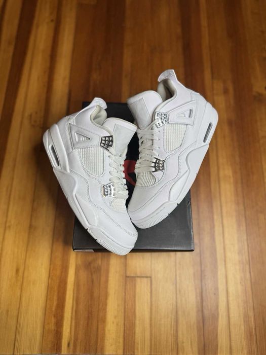 Sneakers Air Jordan 4 Pure Money Metalic Silver Ediție Limitată