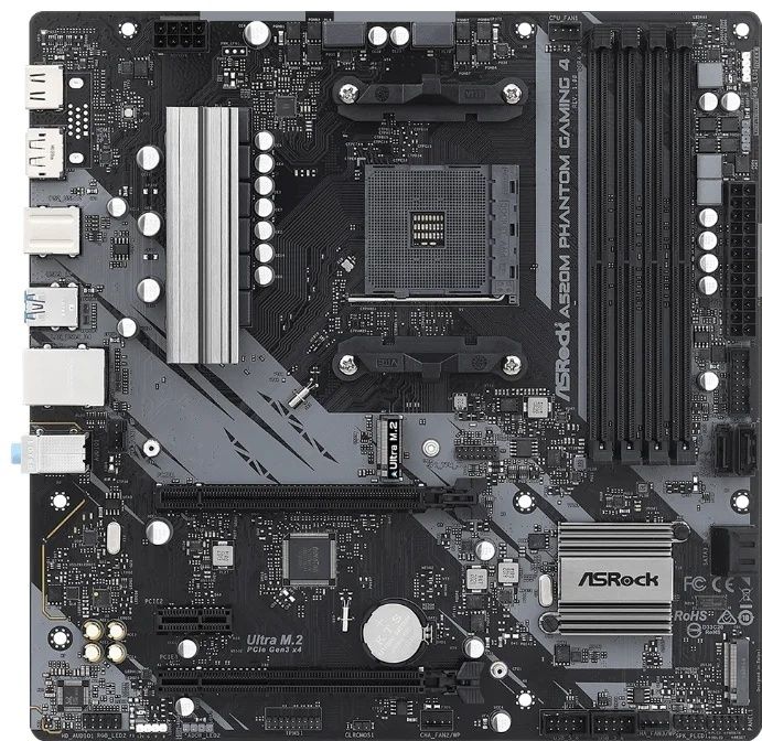 Материнская плата ASRock A520M Phantom Gaming 4