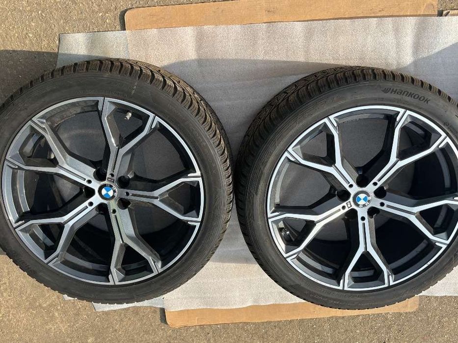 Jante originale BMW X5 G05 X6 G06 741 M cu anvelope iarna Hankook roti