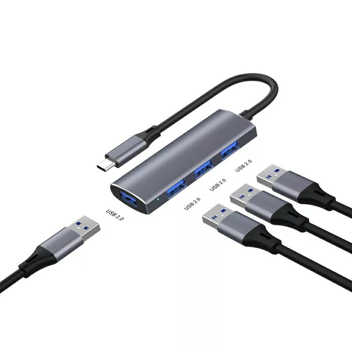 USB HUB OTG Type-C на 4 порта USB 3.0. Качественный!!! Алматы