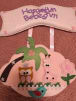 Табела за бебешка стая (момиче). "Hosgeldin bebegim".