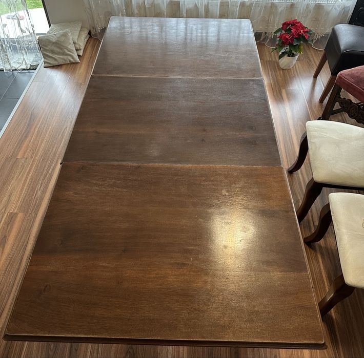 Masa de sufragerie de stejar (LxlxH): 130x90x80 si extins 190x90x80