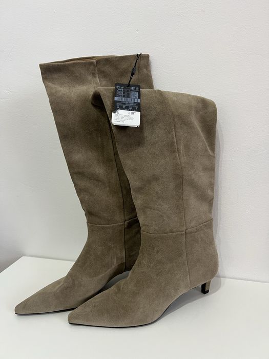 Cizme de piele Massimo Dutti