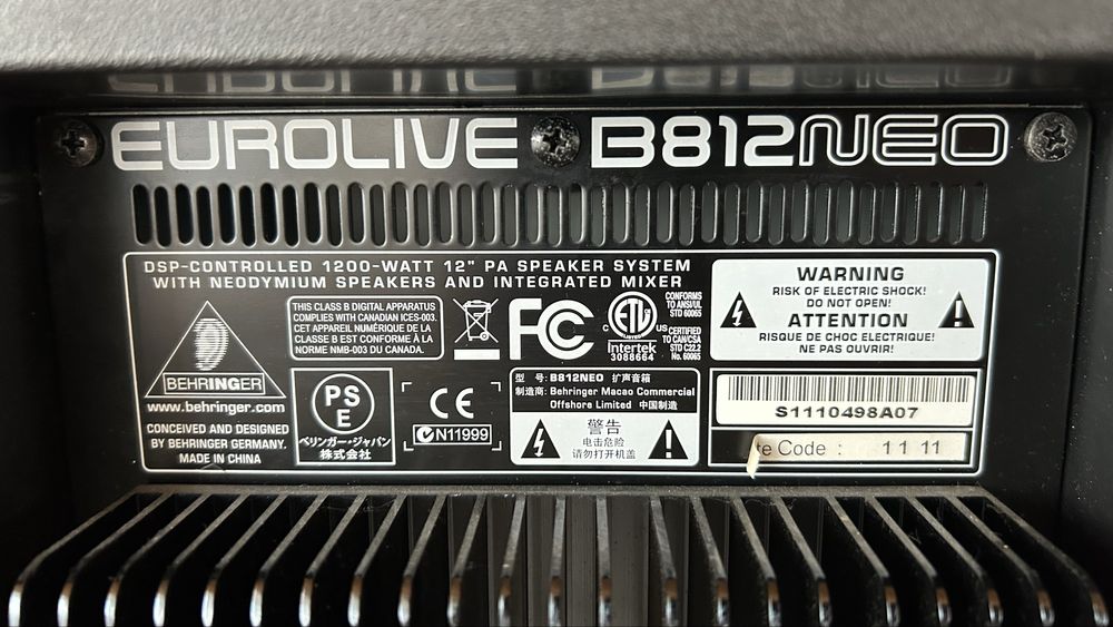Behringer b812 neo boxa activa