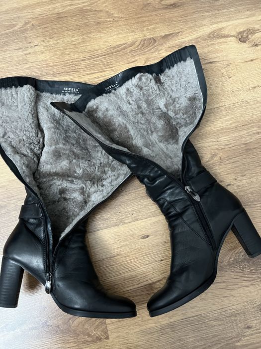 Сапоги зимние кожаные