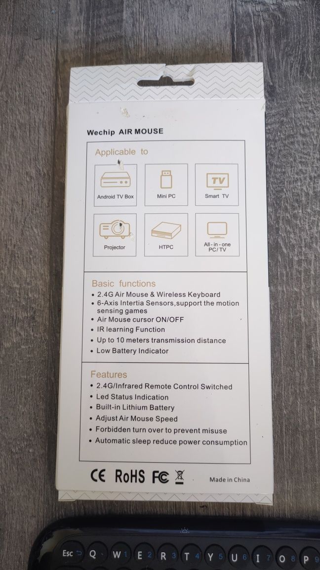 Безжично дистанционно управление и клавиатура за Smart TV, Wechip, And