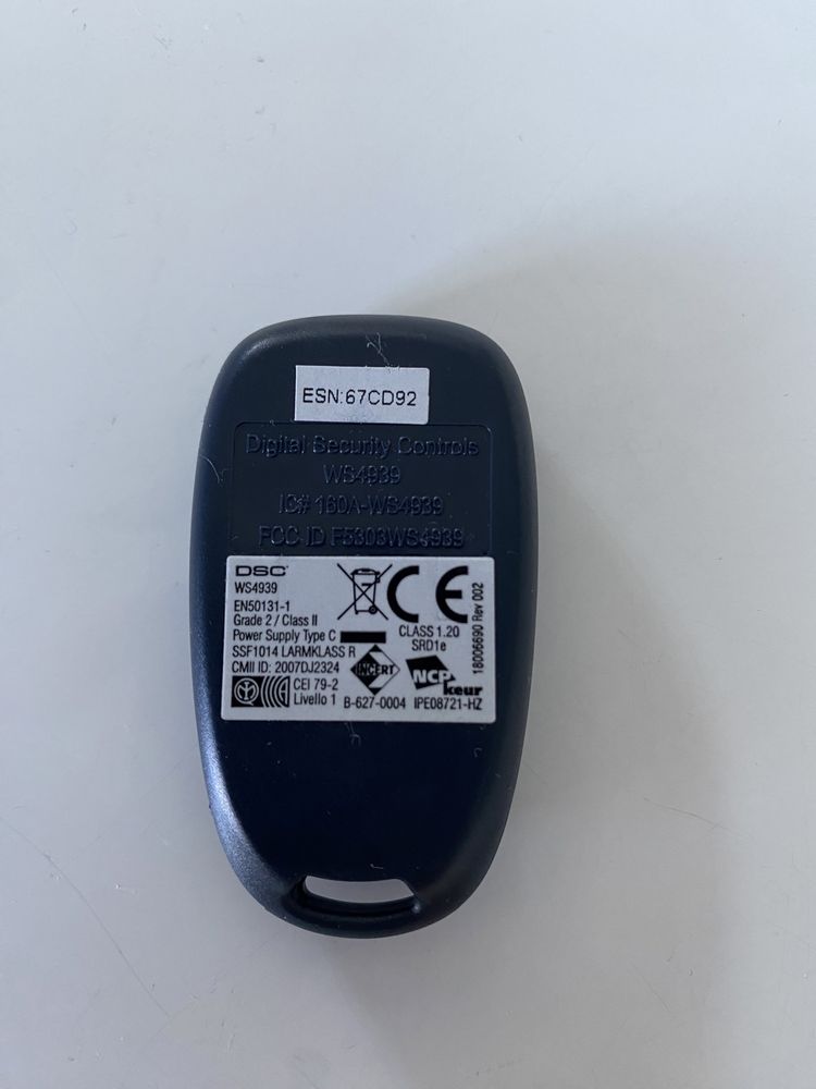 DSC Wireless Key WS4939