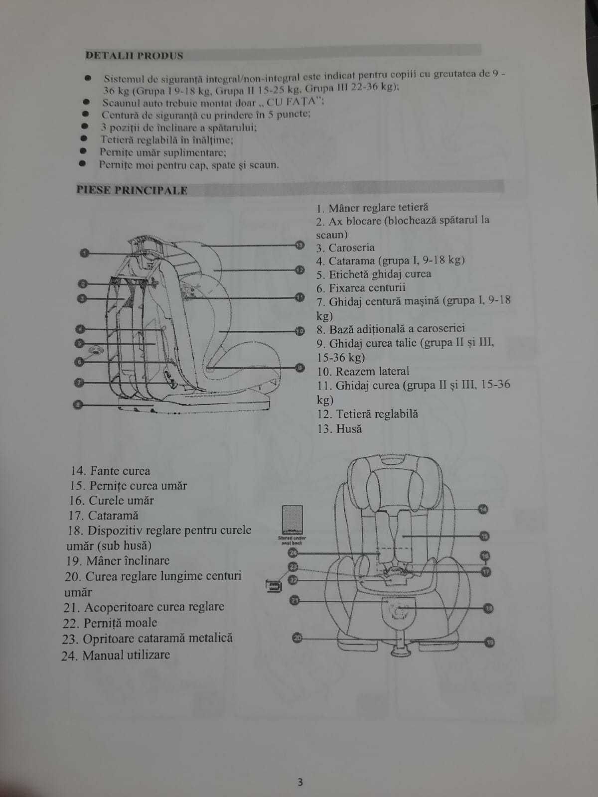 Scaun auto copii