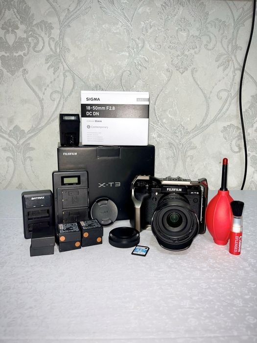 Фотоаппарат FujiFilm X-T3 и sigma 18-50mm 2.8f