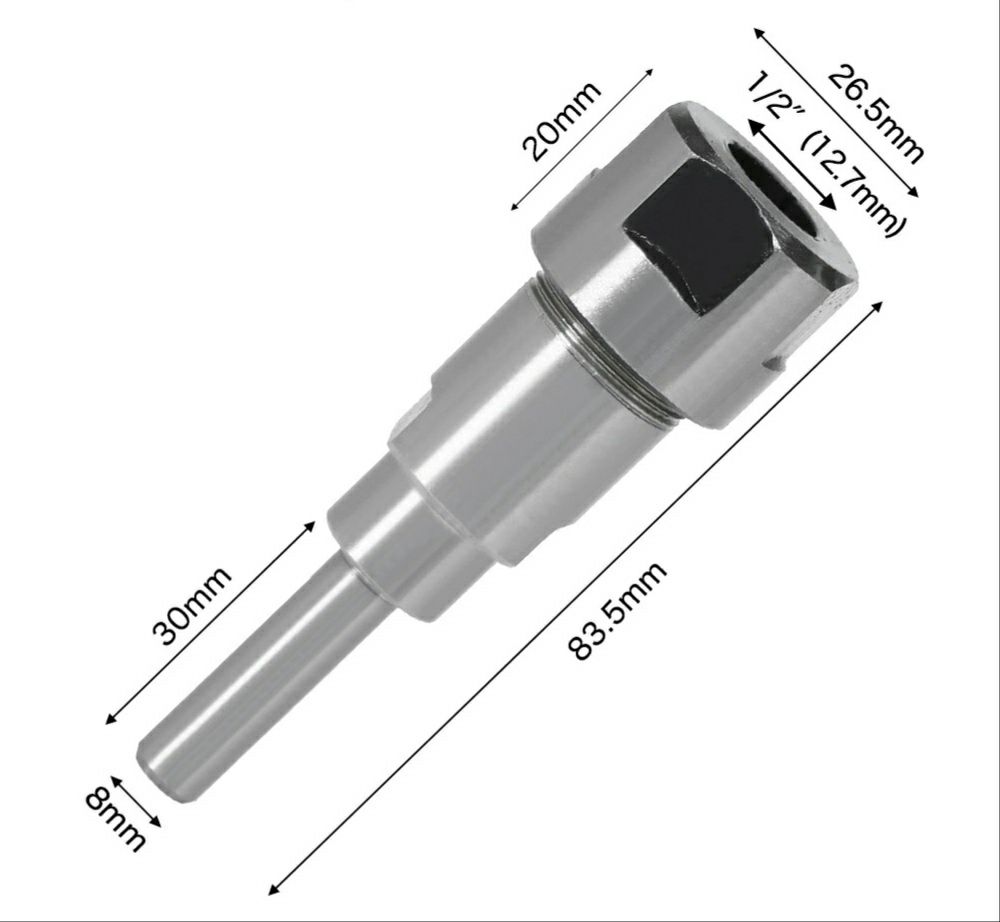 Адаптор за оберфреза 8 мм - 1/2",12 мм - 1/2", 8мм-12мм и 1/2"-12 мм