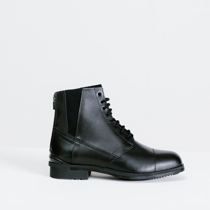 Ghete din piele cu șiret Echitație 500 - produs resigilat Decathlon