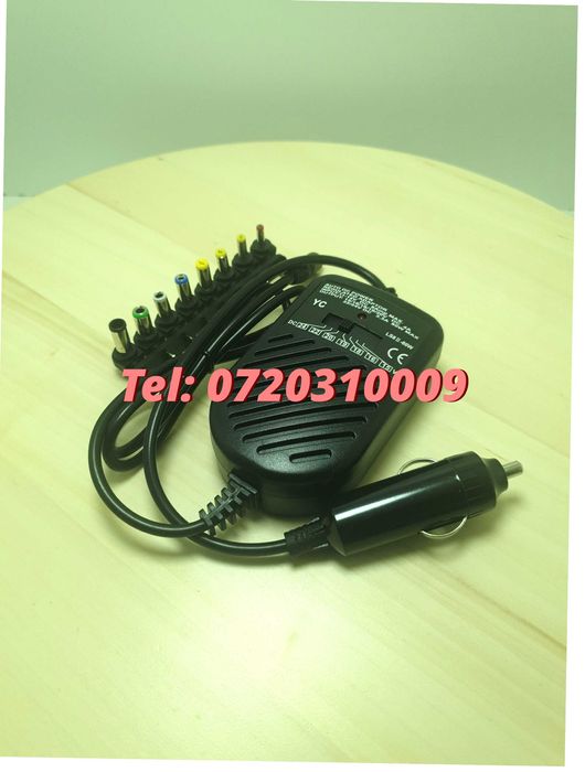 Incarcator Auto Universal Pentru Laptop80w Alimentare 12vcu 8 Cone