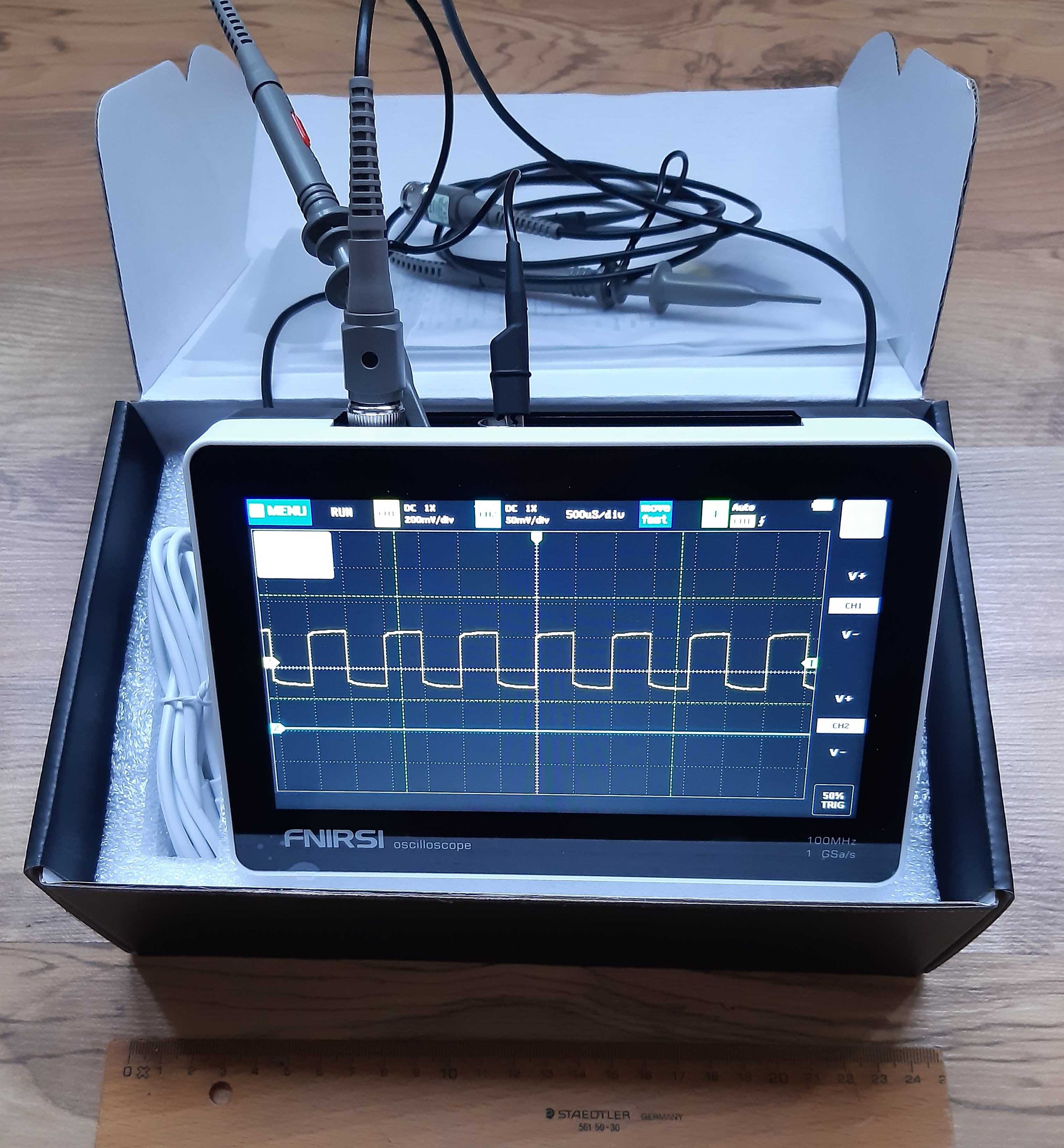 Osciloscop DSO 112A, 2 MHz , FNIRSI-1013D,  2 x 100MHz  Touch Screen