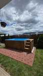 Piscina polipropilena ciubar, izolatie, lambriu lemn, tratat, jacuzzi