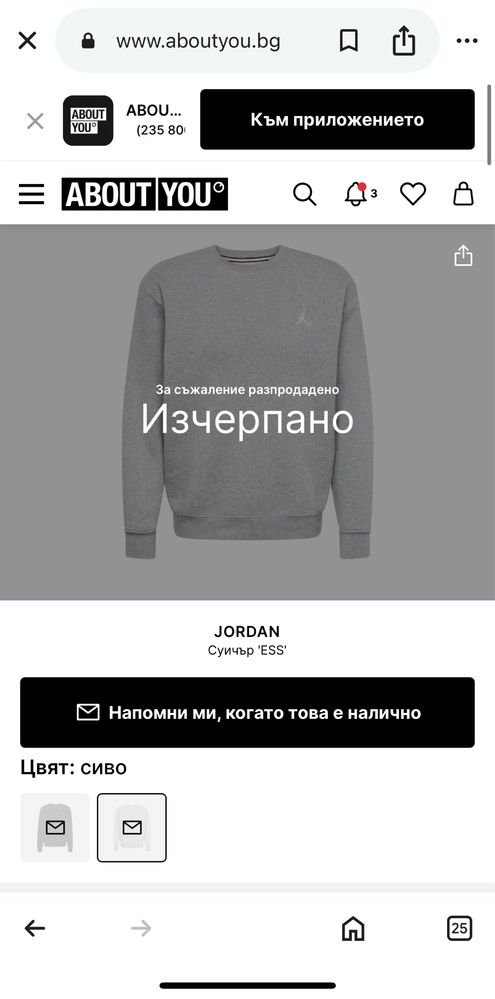 Мъжко! Чисто нов оригинален Jordan Суичър BRKLN FLC