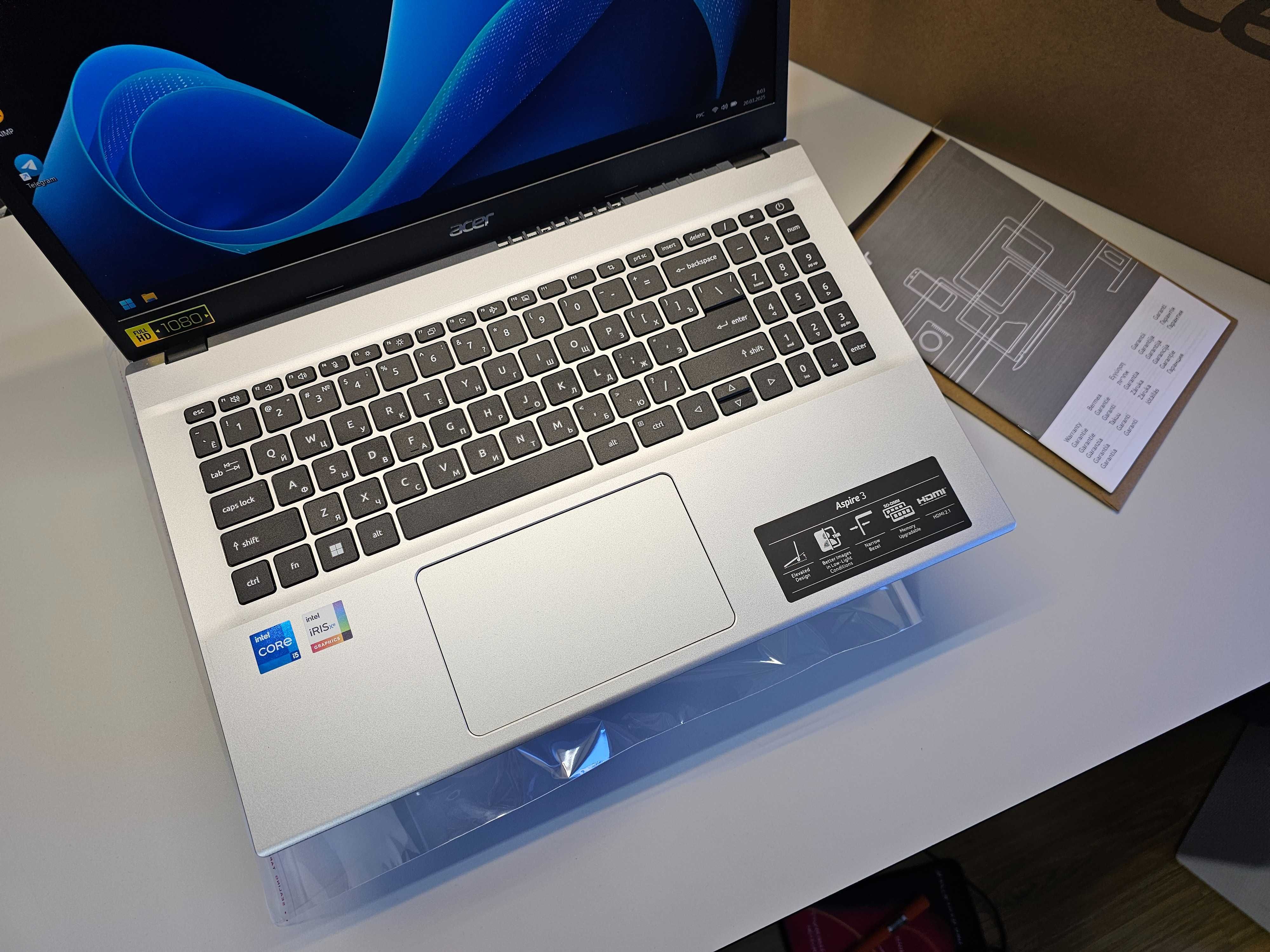 ПРОДАМ Acer A315-59 Мощный Ноутбук Core™i5-1235U/16GB/512SSD/15.6"FHD.