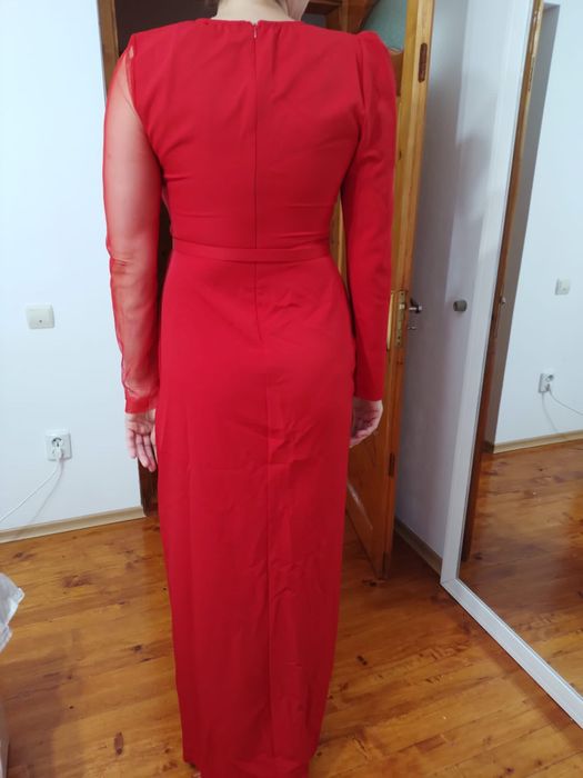 Rochie de seară roșie, de nașă/soacră