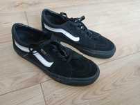VANS tenisi sneakers unisex piele naturala intoarsa, culoare neagra-SH
