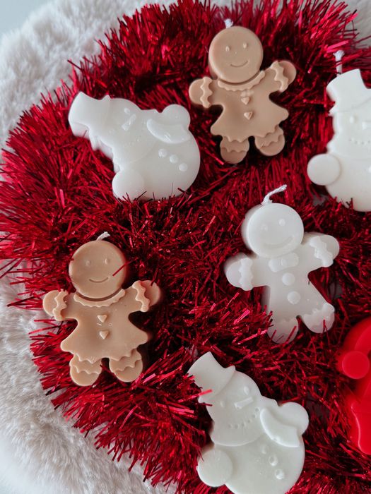 Коледни свещи ръчна изработка