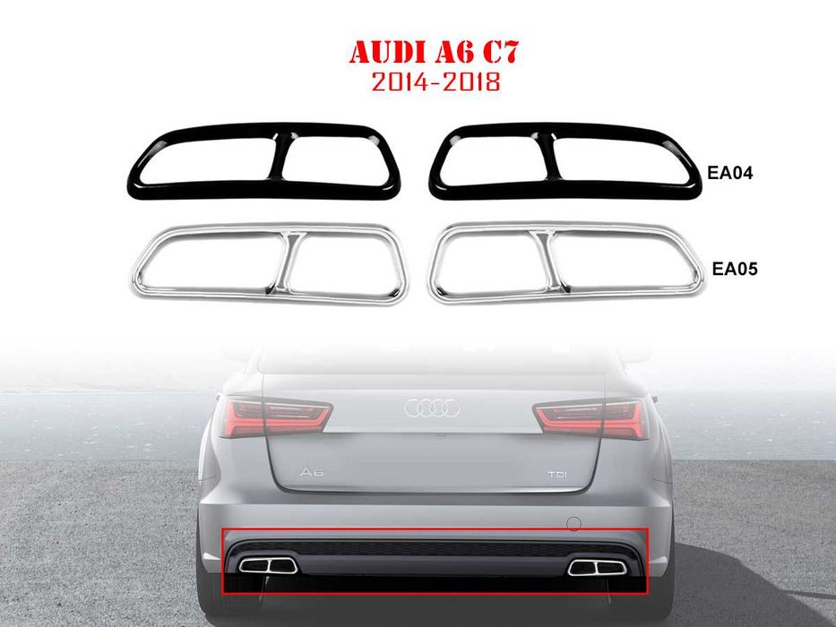 Autocolante Double Tips Ornament Tobe Evacuare pentru AUDI A6 C7