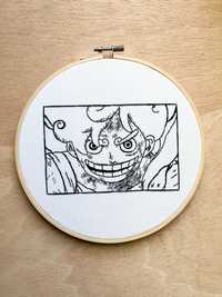 Gherghef tablou cu Luffy din One Piece